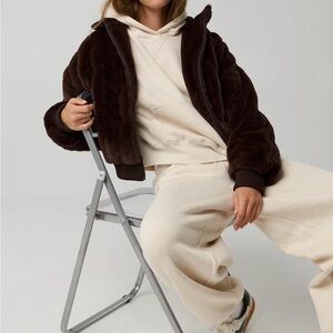 American Eagle Outfitters Dark Brown Teddy Jacket